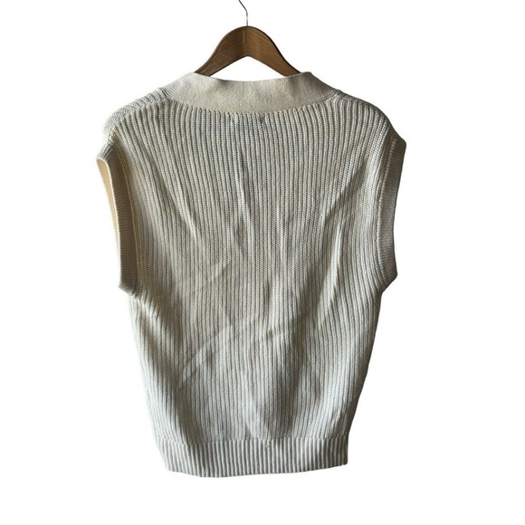 Alfani Size XS Cream Short Cap Sleeve V-Neck Sweater Vest - New - Picture 3 of 7